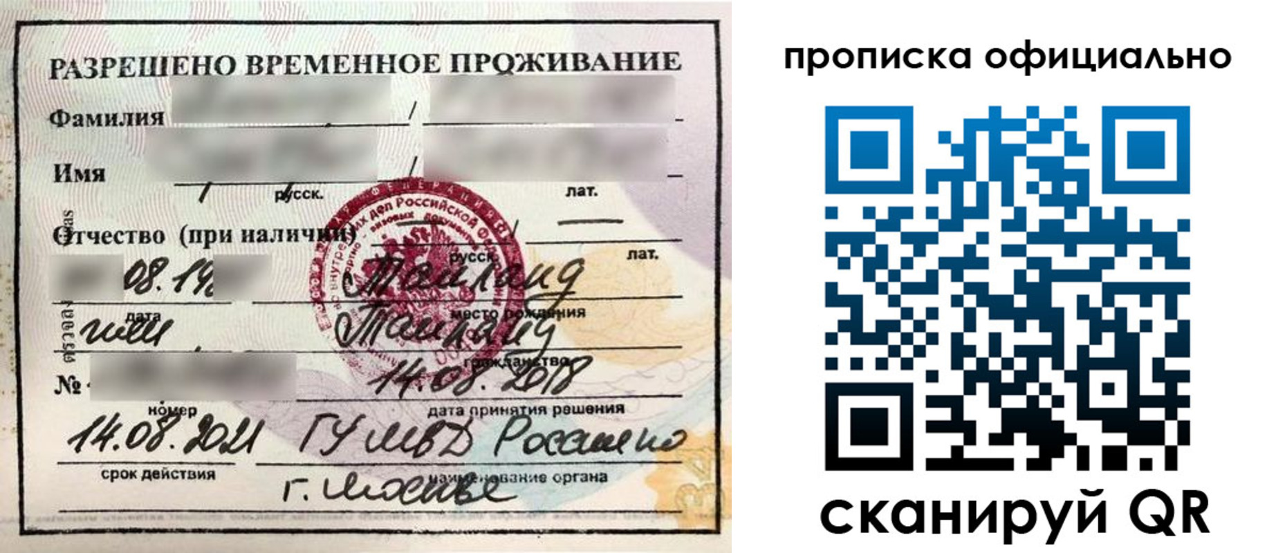 временная регистрация адрес в Дедовске